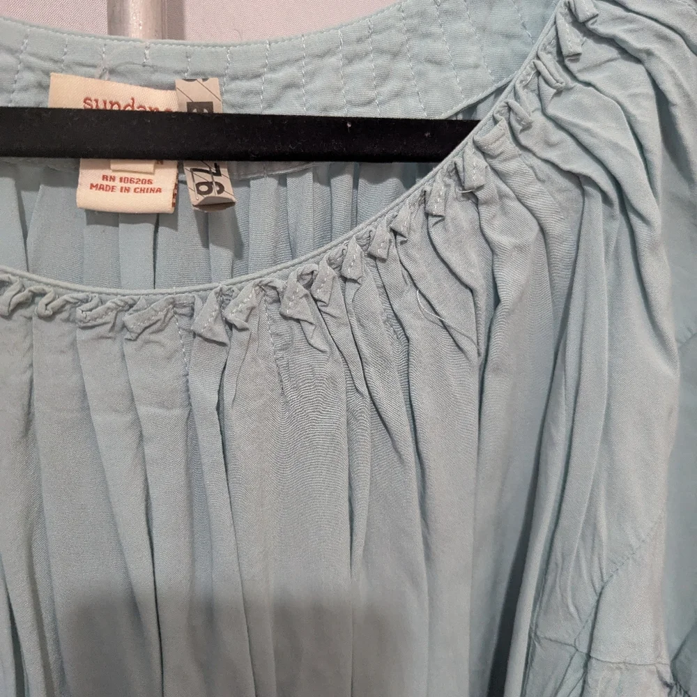 Sundance Blue Blouse With Flare Sleeves L - Picture 7 of 15